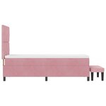vidaXL Lit à ressorts avec tête de lit Rose 200 x 80 cm Velours