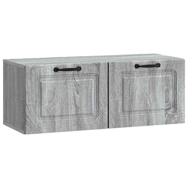 vidaXL Meuble TV mural 78 5 x 31 x 30 cm Sonoma gris Bois d'ingénierie