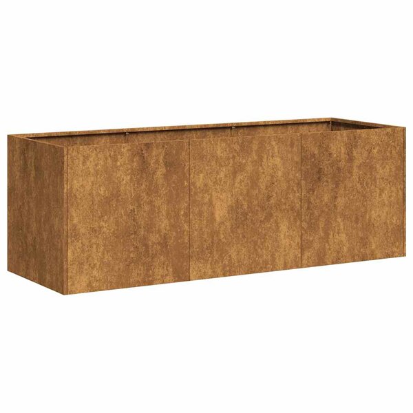 vidaXL Jardinière rouillé 120x40x40 cm acier inoxydable