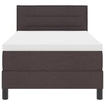 vidaXL Lit à ressorts avec matelas marron foncé 80x200 cm Tissu