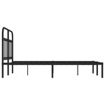 vidaXL Cadre de lit métal sans matelas avec tête de lit noir 120x200cm