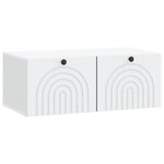 vidaXL Meuble TV mural Blanc 78 5 x 41 x 30 cm Bois d'ingénierie