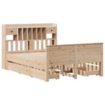 vidaXL Lit bibliothèque sans matelas 140x190 cm bois de pin massif