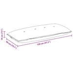 vidaXL Coussin de Dos Crème 120 x 19 x 50 cm tissu