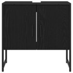 vidaXL Meuble de Lavabo de Salle de Bain Chêne noir 60 x 30 x 60 cm