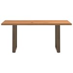 vidaXL Table à manger marron clair bois de chêne massif rectangulaire