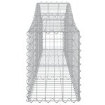 vidaXL Paniers à gabions arqués 11 Pièces 200x30x40/60 cm Fer galvanisé