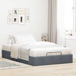 vidaXL Cadre de lit ottoman sans matelas gris foncé 120x190 cm velours