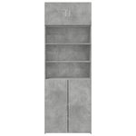 vidaXL Armoire de rangement gris béton 80x42 5x225cm bois d'ingénierie