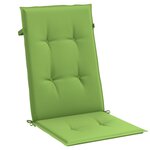 vidaXL Coussins de chaise à dossier haut lot de 6 vert mélangé tissu