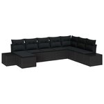 vidaXL Ensemble de canapé de jardin 8 Pièces 319 x 209 x 85 cm Poly rotin