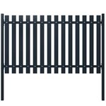 vidaXL Panneau clôture Anthracite 174 5x100 cm Acier enduit de poudre
