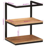 vidaXL Étagère murale 40x30x50 cm bois massif d'acacia et fer