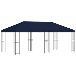vidaXL Gazebo avec murs latéraux 6 x 3 m Bleu Polyester et Acier 190