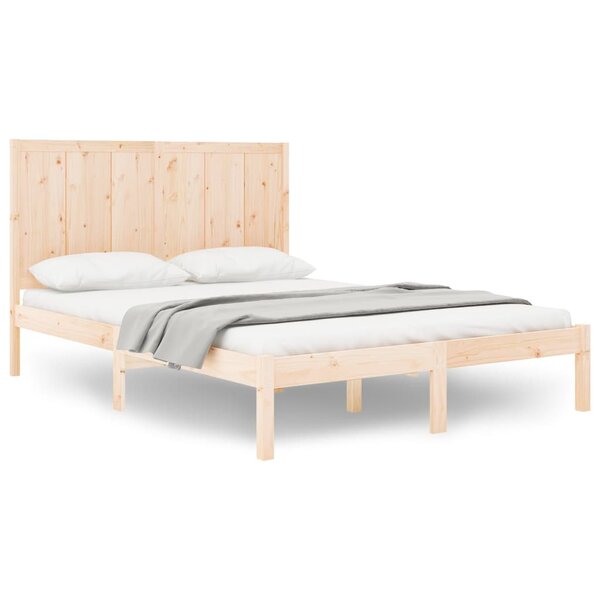 vidaXL Cadre de lit sans matelas 135x190 cm bois de pin massif