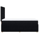 vidaXL Sommier à lattes de lit et matelas Noir 80x200 cm Tissu