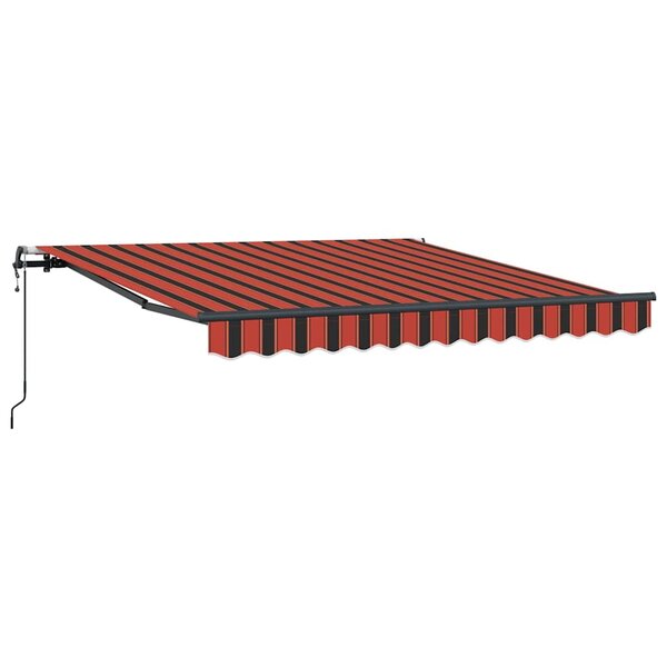 vidaXL Auvent Rétractable Rouge et noir 350 x 250 cm tissu