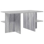 vidaXL Table basse Sonoma gris 87 x 50 x 45 cm Bois d’ingénierie