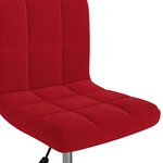 vidaXL Chaise pivotante de salle à manger Rouge bordeaux Velours