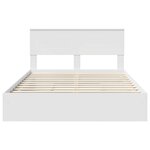 vidaXL Lit de Rangement Blanc 160 x 200 cm Bois d'ingénierie