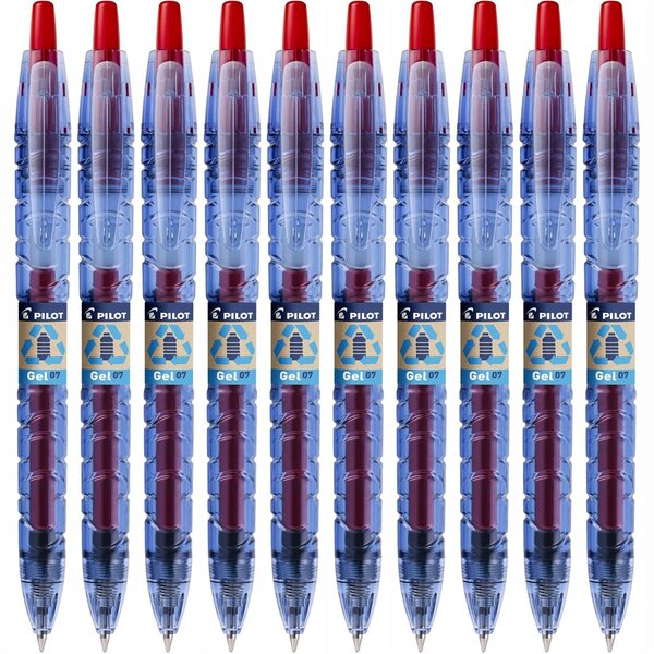 Stylo Bille Encre Gel B2P Pointe moyenne Rouge x 10 PILOT