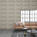 vidaXL Panneaux muraux 3D avec design de brique sable 11 Pièces EPS