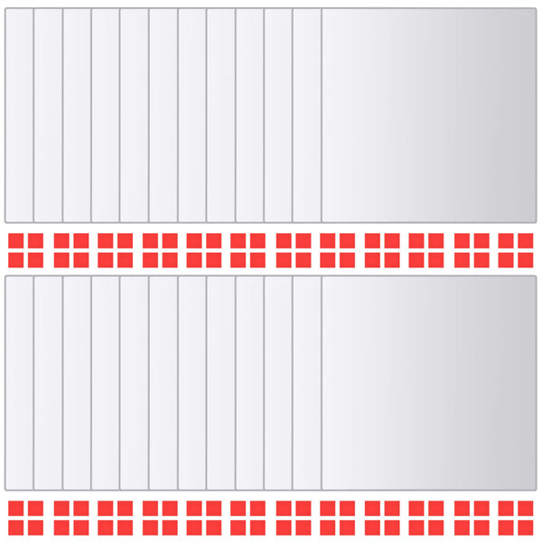 vidaXL Carreau de miroir 24 Pièces Carré Verre