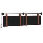 vidaXL Tête de lit suspendue Avec lumière LED Bordeaux PU antique