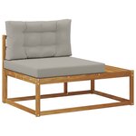 vidaXL Ensemble de canapés d'extérieur 6 pc Gris Naturel et Clair