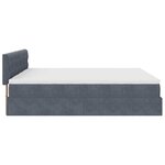 VidaXL Cadre de lit ottoman avec matelas gris foncé 180x200cm velours