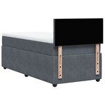 vidaXL Sommier à lattes de lit avec matelas Gris foncé 100x200 cm