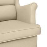 vidaXL Fauteuil crème 74x84x100 cm tissu