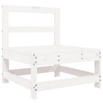 vidaXL Salon de jardin 10 Pièces blanc bois de pin massif