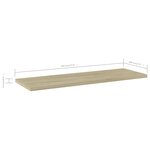 vidaXL Panneau de bibliothèque 4Pièces Chêne sonoma 60x20x1 5cm Aggloméré