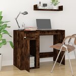 vidaXL Bureau Chêne fumé 100x49x75 cm Bois d'ingénierie