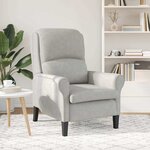 vidaXL fauteuil Gris clair 76 x 94 x 102 cm Microfibre