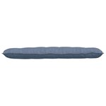vidaXL Coussin de Dos Bleu 160 x 50 cm Tissu en velours côtelé