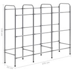 vidaXL Étagère de rangement pour 9 caisses Argenté 145x33x116 cm Acier