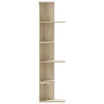 vidaXL Étagère d'angle murale chêne sonoma bois d'ingénierie
