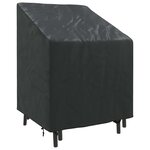 vidaXL Housse de chaise de jardin Noir 75 x 78 x 65 / 100 cm Tissu 420D