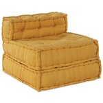 vidaXL Unité de canapé modulaire 4 Pièces Jaune Tissu