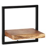 vidaXL Set d'étagères murales 5 Pièces Bois d'acacia massif et acier