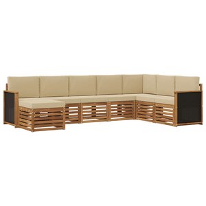 vidaXL Ensemble de canapés d'extérieur 6 pc Naturel