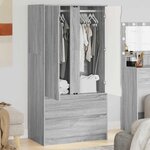 vidaXL Cabinet de salle de bain Gris Sonoma 79 5 x 49 x 156 cm