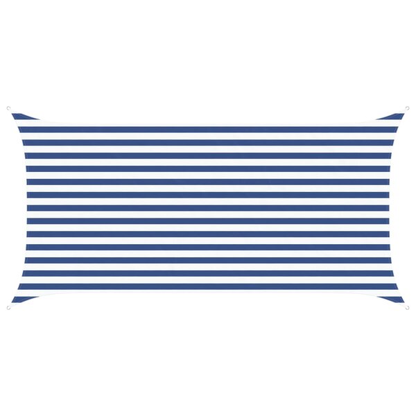 vidaXL Voile d'ombre Bleu et Blanc 2 x 4 m 100   polyester Oxford