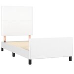 vidaXL Cadre de lit sans matelas blanc 90x200 cm similicuir