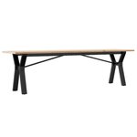 vidaXL Table basse cadre en Y 160x40x45 cm bois de pin massif et acier