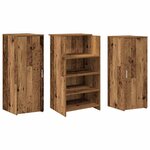 vidaXL Bureau de réception vieux bois 135x50x103 5cm bois d'ingénierie