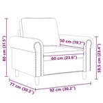 vidaXL Fauteuil Noir 60 cm Velours