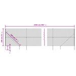 vidaXL Clôture à mailles losangées avec ancrage anthracite 1 8x25 m